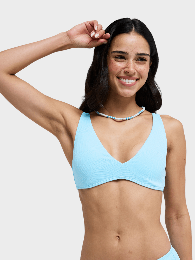 Roxy Palm Dreams Elongated Tri Bikini Top - Dame - Tanager Turquoise