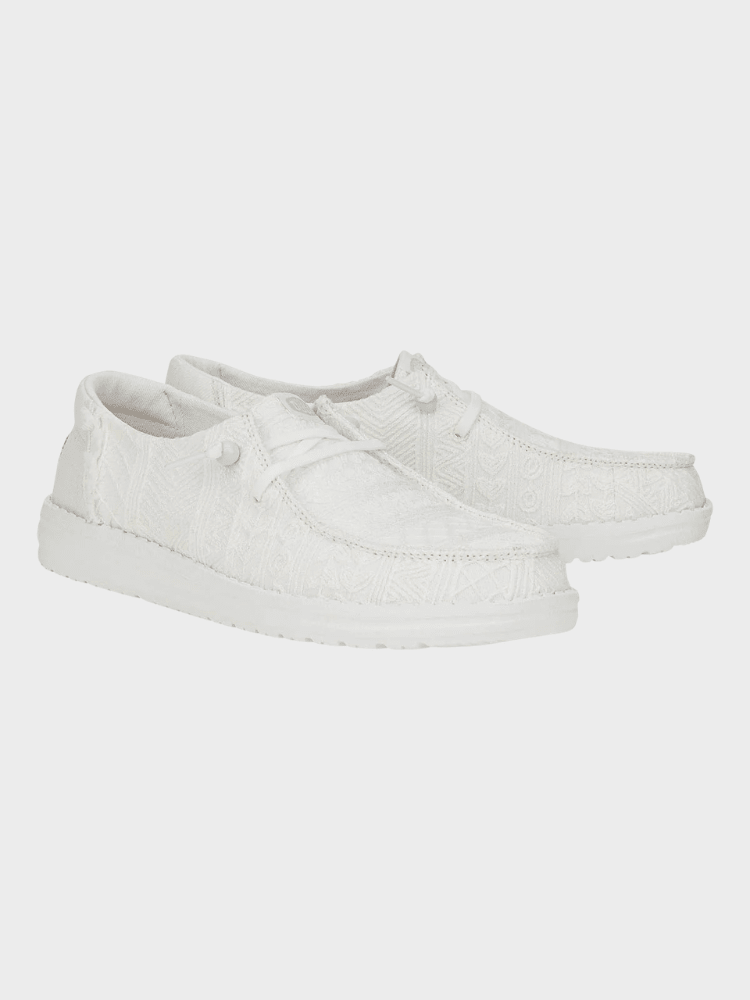 Hey Dude Wendy Crochet Lace - Dame - White