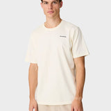 Back print T shirt - Herre - Egret