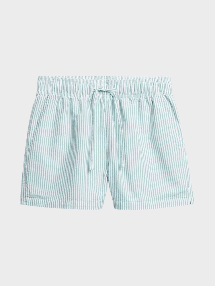 SUPERDRY Cotton Stripe Elastic Shorts - Dame - Peppermint Chalk Stripe