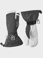 Army Leather Heli 3 fingre Skihandsker - Unisex - Grey