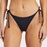 Sol Searcher Tie Side Tanga bikinitrusse - Dame - Black Pebble - Gumpel & Co