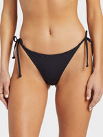 Sol Searcher Tie Side Tanga bikinitrusse - Dame - Black Pebble