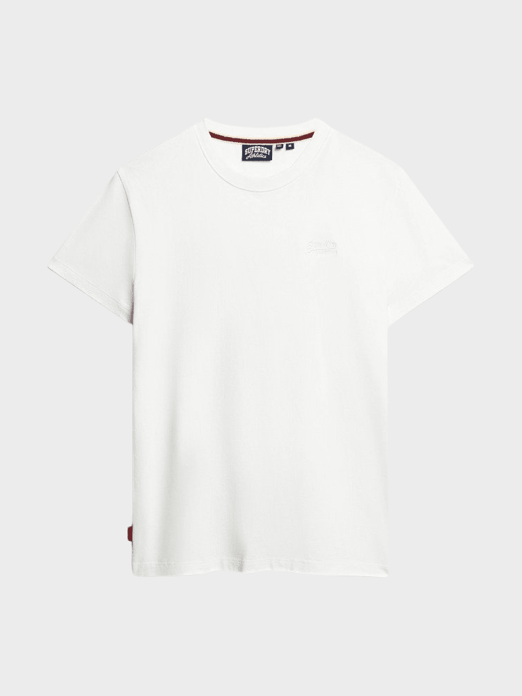 Organic Cotton Essential Logo Tshirt - Herre - Optic - Gumpel & Co