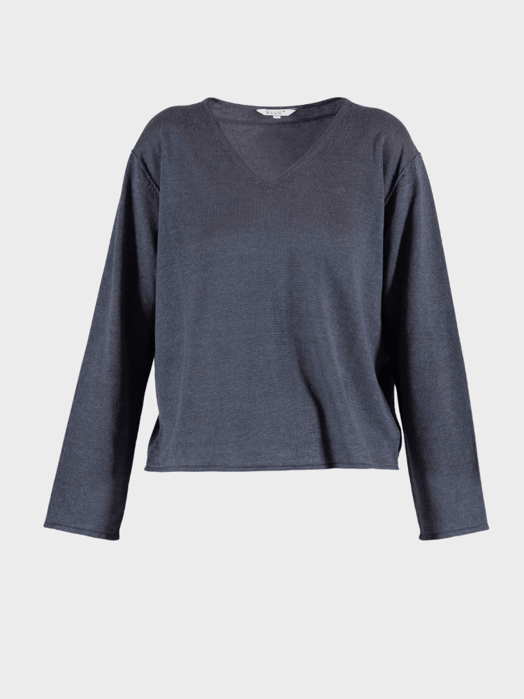 BLUE SPORTSWEAR Lea Linen Blouse - Dame - Dusty Navy