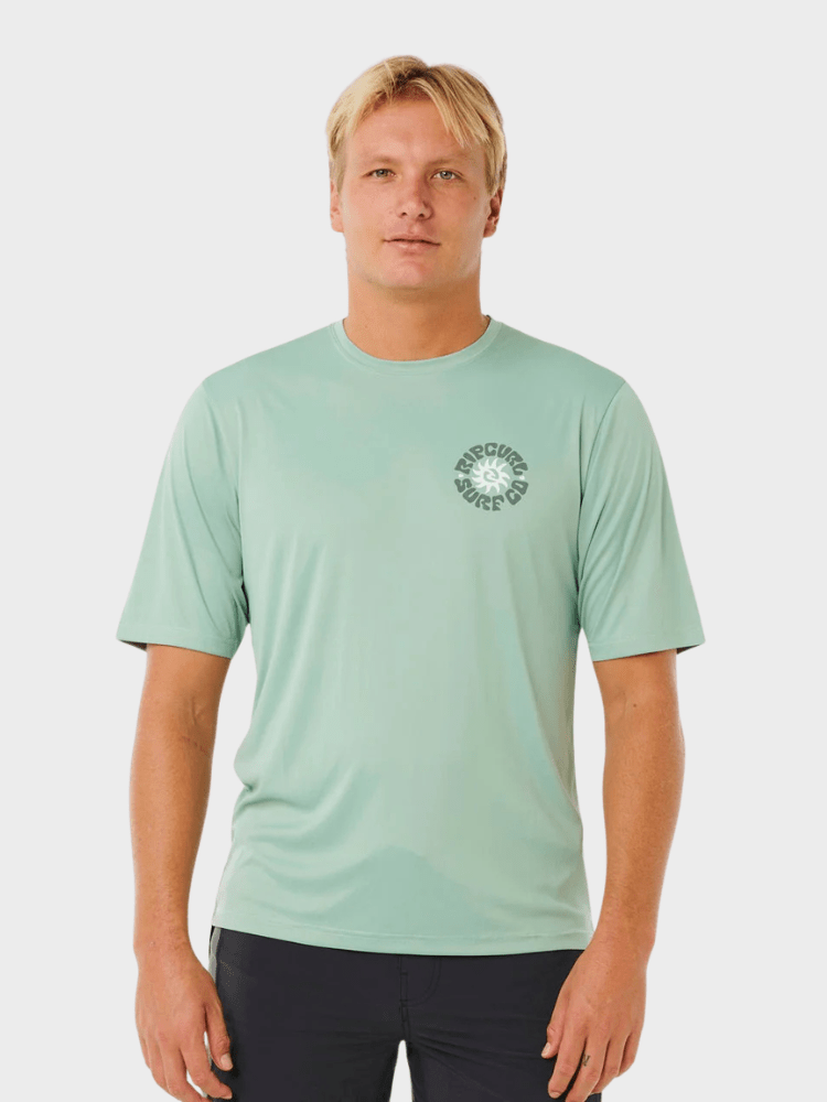Rip Curl Pacific Rinse Surflite UPF S/S UV trøjer - Herre - Aloe