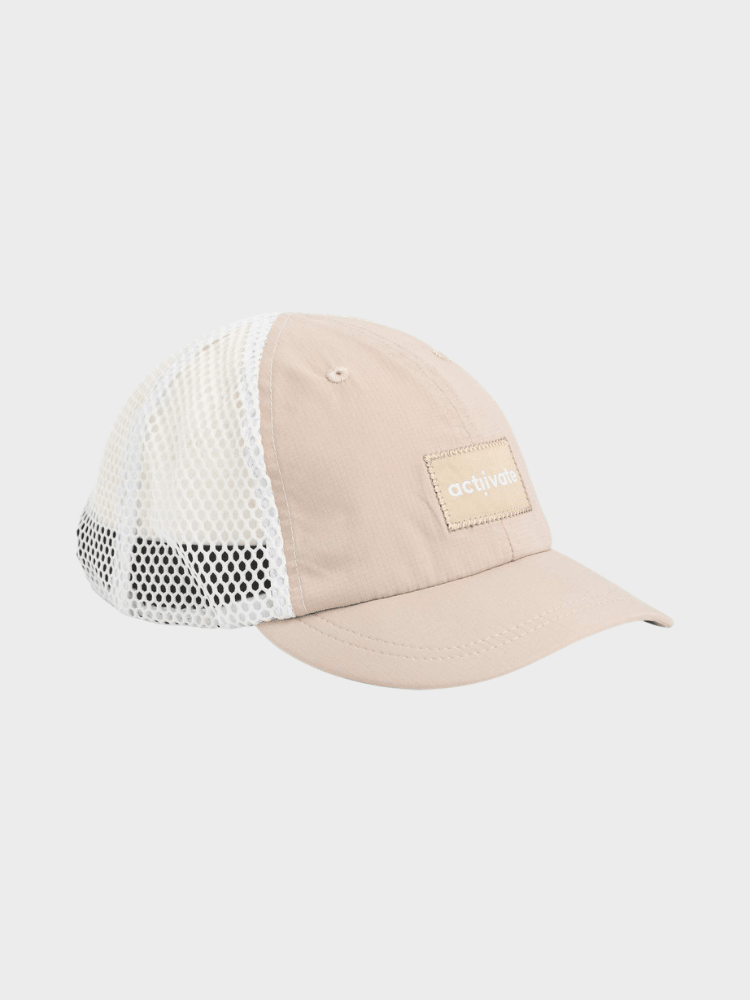 STATE OF WOW Blaze Foldable Solid Trucker Cap - Unisex - Khaki