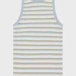 KNOWLEDGE COTTON APPAREL Racer Rib Top - Dame - Multi color stripe