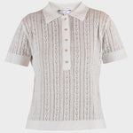 BLUE SPORTSWEAR Lina linen Polo Tee - Dame - White