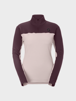 W Defined Light Pullover Midlayer - Dame - Wax Pink/Cocoa Red