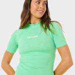Rip Curl Molokai Ss Solid UPF UV trøjer - Dame - Green