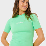 Rip Curl Molokai Ss Solid UPF UV trøjer - Dame - Green