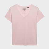 SUPERDRY Studios Slub Embroidered Tshirt - Dame - Pale Pink