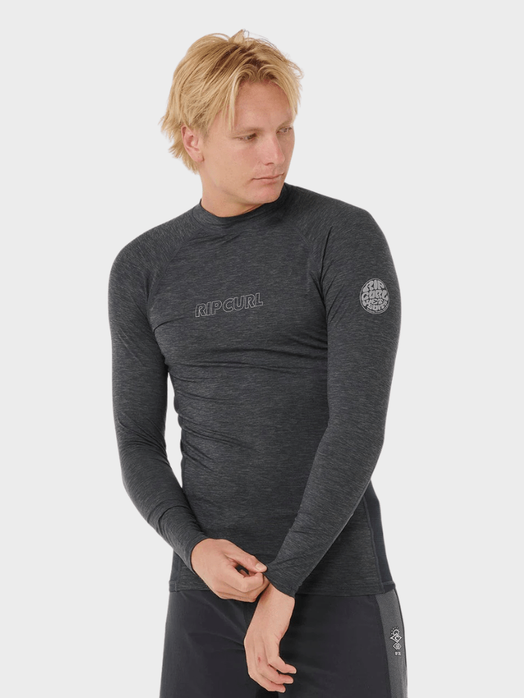 Rip Curl Dawn Patrol UPF Perf L/S UV trøjer - Herre - Black Marle