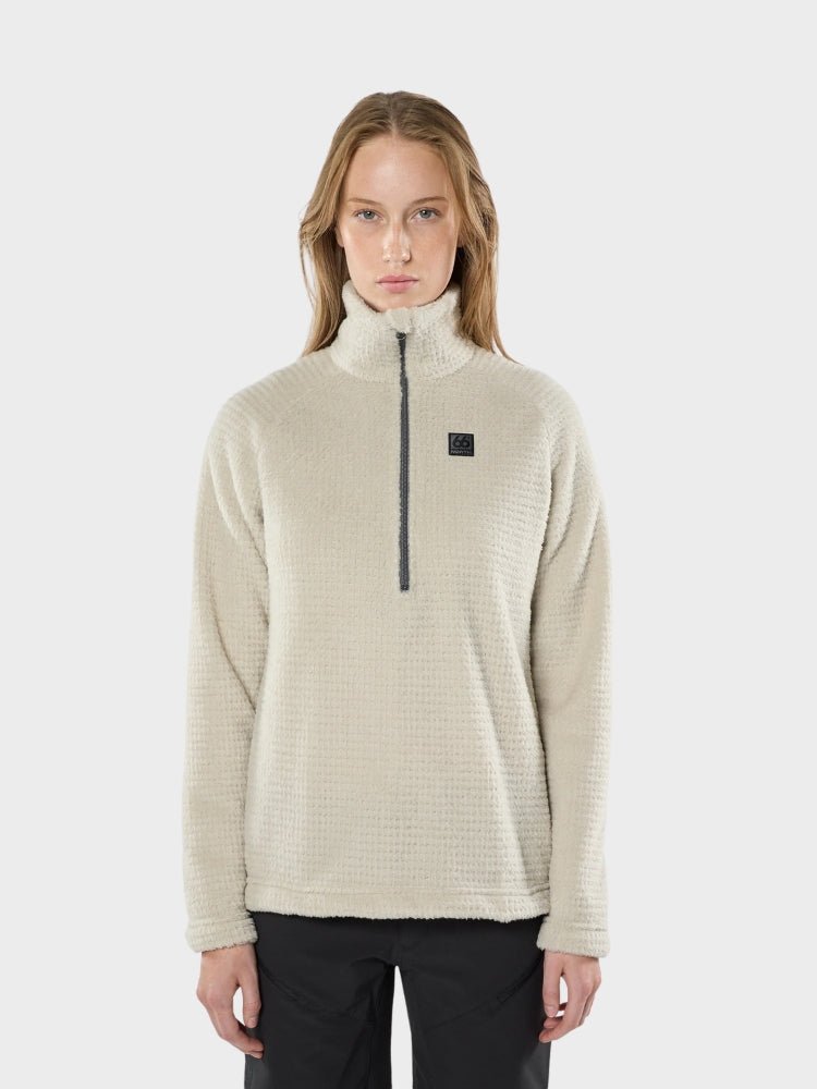 Hrannar W Zipneck Fleece - Dame - Dark Stone - Gumpel & Co