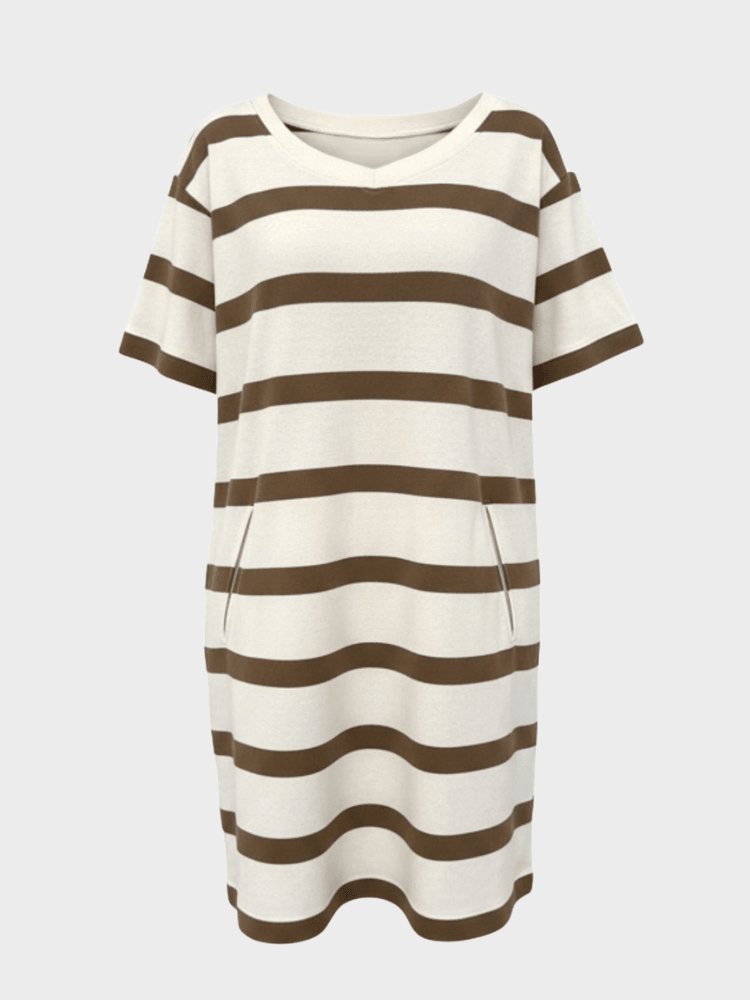 BLUE SPORTSWEAR Jessica Dress - Dame - Ecru w/Cognac