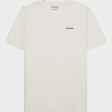 KNOWLEDGE COTTON APPAREL T-shirt m/tryk på ryggen - Herre - Egret
