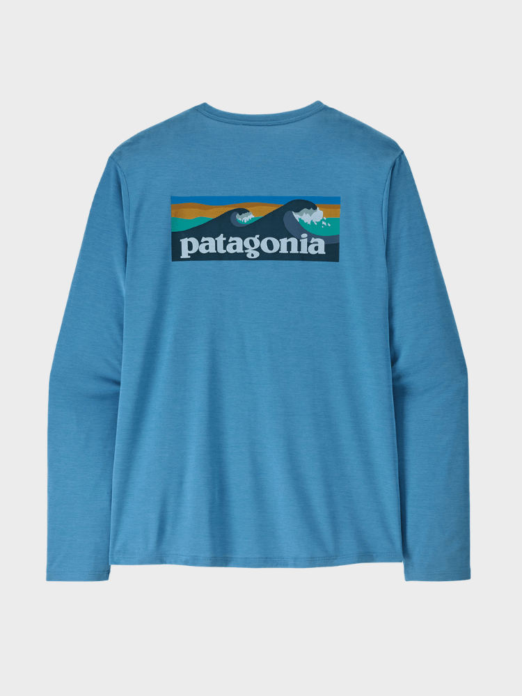 Long - Sleeved Capilene Cool Daily Skjorte - Boardshort Logo - Shore Blue - Light Shore Blue X - Dye - Gumpel & Co