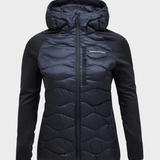 Helium Dun Hybrid Midlayer med Hætte - Dame - Sort
