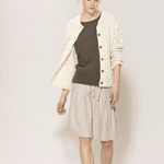 BLUE SPORTSWEAR Anemone linen Skirt - Dame - Chalk-melange