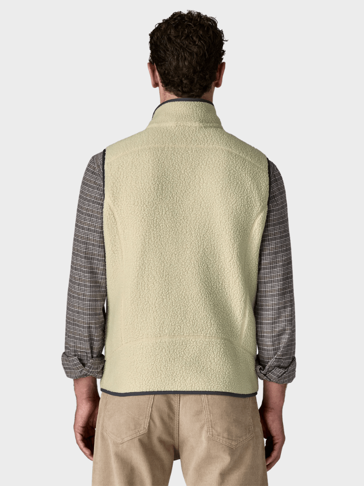 Patagonia Retro Pile Vest - Herre - Pelican w/Smolder Blue
