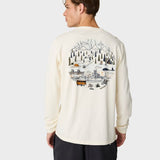 Back print long sleeve T shirt - Herre - Egret