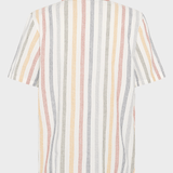 KNOWLEDGE COTTON APPAREL Skjorte m/korte ærmer - Herre - Multi color stripe