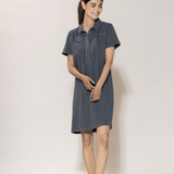 BLUE SPORTSWEAR Louise Polo Dress - Dame - Dusty Navy