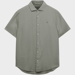 SUPERDRY Riviera Kortærmet Linen Skjorte - Herre - Bay Green