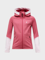 Rider Essentials Midlayer m/lynlås - Børn - Mountain Blush / Frosted Blossom