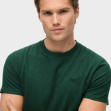 Organic Cotton Essential Logo T-shirt - Herre - Pitch Green Marl