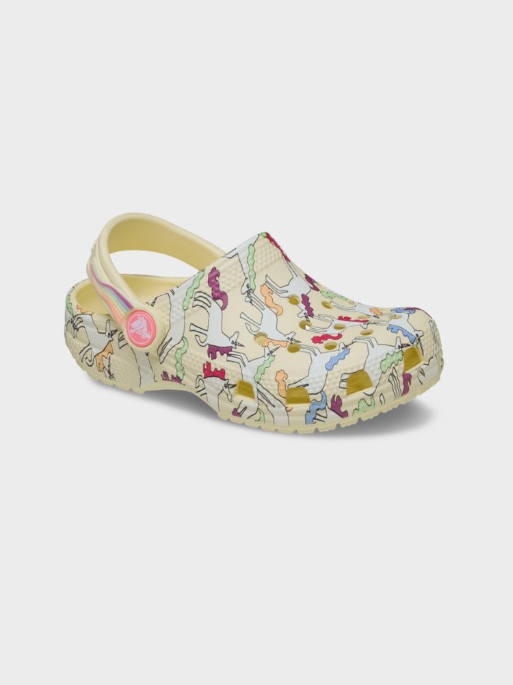 CROCS Classic Unicorn Graphic Clog Toddler Crocs - Børn - Yellow Light