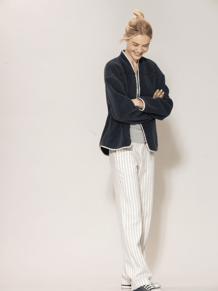 BLUE SPORTSWEAR Delta teddyfleece Blouse - Dame - Dusty Navy