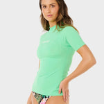 Rip Curl Molokai Ss Solid UPF UV trøjer - Dame - Green