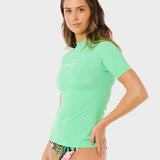 Rip Curl Molokai Ss Solid UPF UV trøjer - Dame - Green