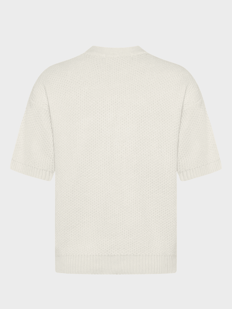 KNOWLEDGE COTTON APPAREL Cardigan m/korte ærmer - Dame - Egret