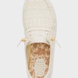 Hey Dude Wendy Crochet Lace - Dame - White Gold