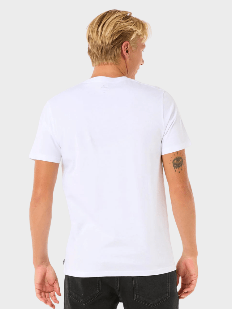 Rip Curl Wettie Icon T shirt - Herre - Optical White