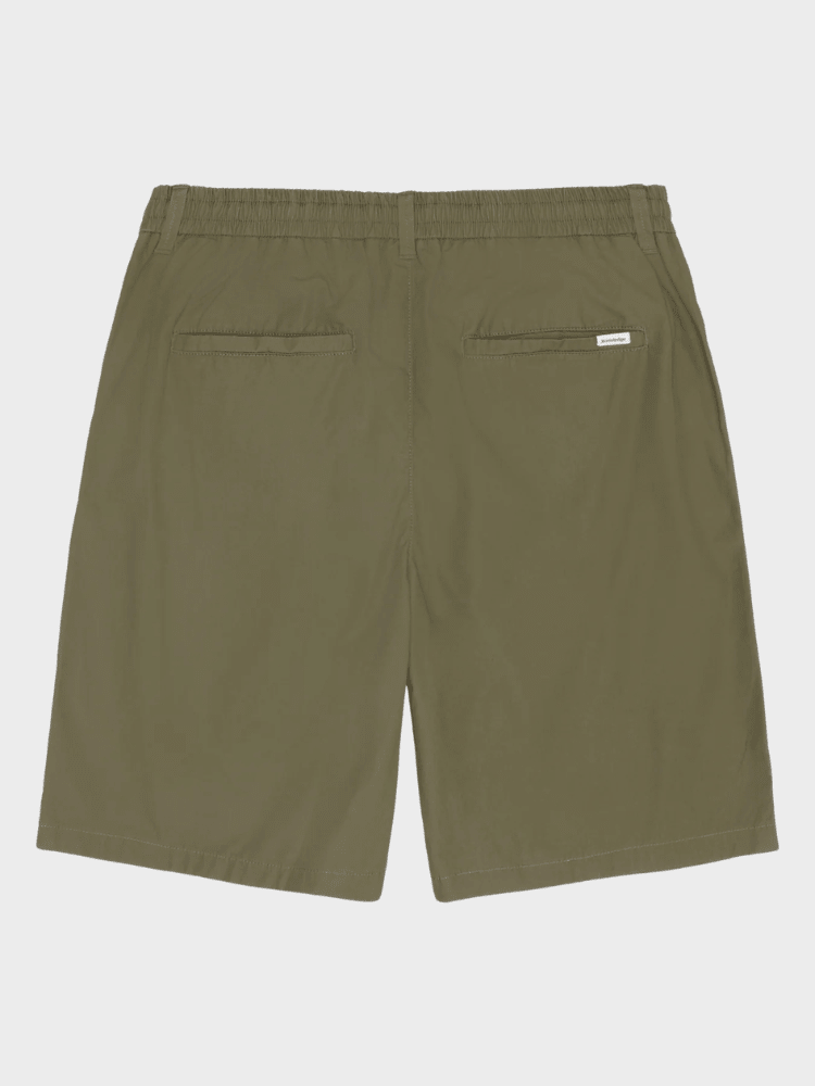 KNOWLEDGE COTTON APPAREL Fig Poplin Shorts - Herre - Burned Olive