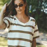 BLUE SPORTSWEAR Jessica Dress - Dame - Ecru w/Cognac