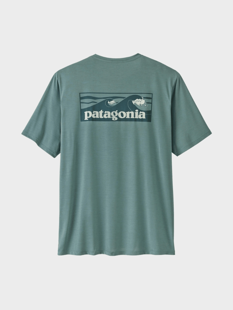 Patagonia Capilene Cool Daily Tech Tee - Boardshort Logo - Blue Sage