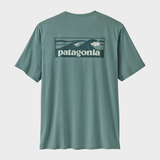 Patagonia Capilene Cool Daily Tech Tee - Boardshort Logo - Blue Sage