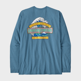 Long - Sleeved Great Waves Responsibili - Tshirt - Herre - Shore Blue - Gumpel & Co