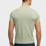 Organic Cotton Essential Logo Tshirt - Herre - Vintage Sage Green Marl - Gumpel & Co