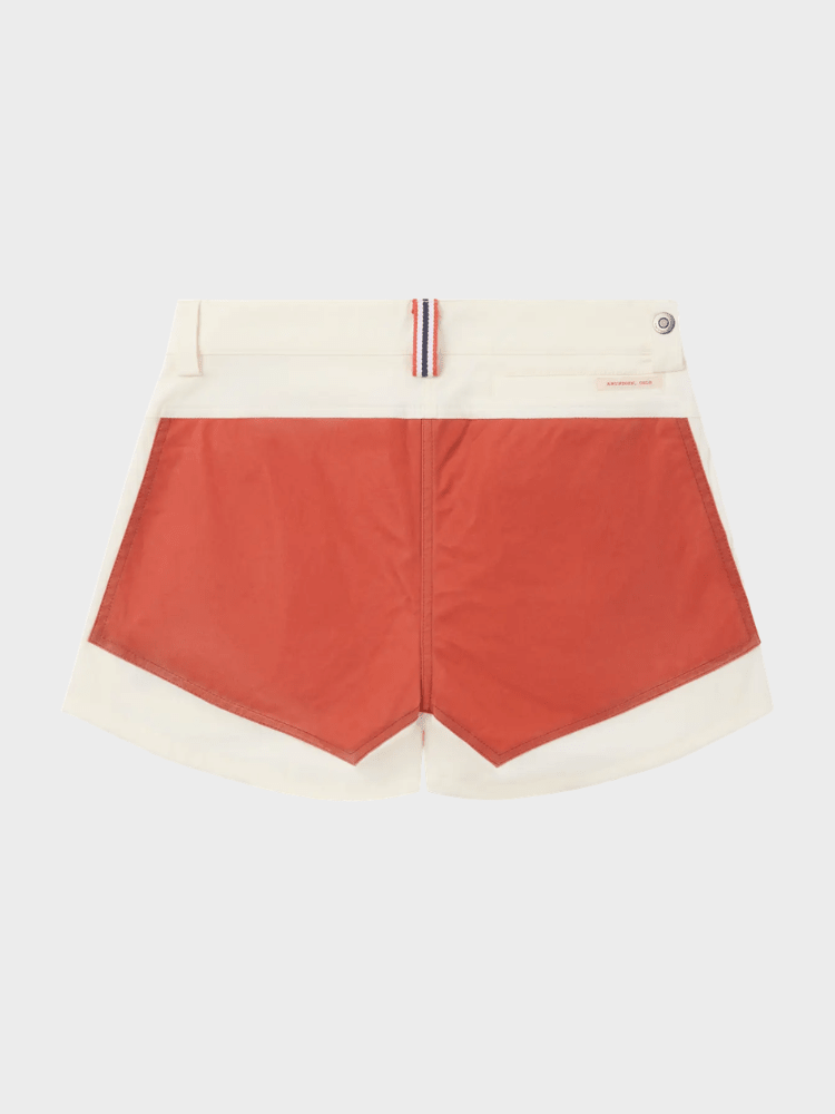 Amundsen W 5 Inch Field Shorts - Dame - Off White / Red