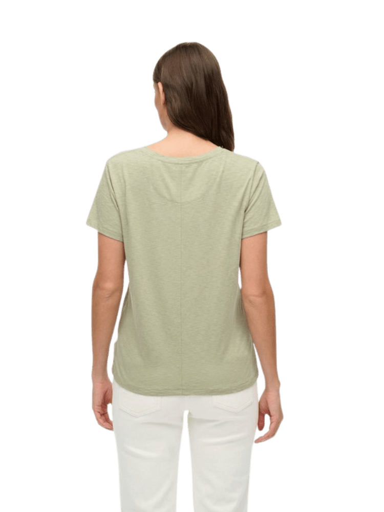 SUPERDRY Studios Slub Embroidered Tshirt - Dame - Dusty Sage