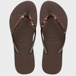 Slim Glitter II Klipklapper - Dame - Dark Brown - Gumpel & Co