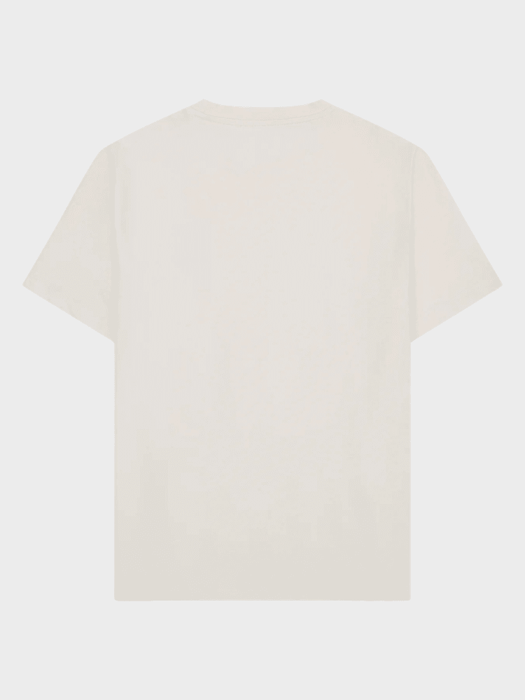 KNOWLEDGE COTTON APPAREL T-shirt m/brystprint - Herre - Egret