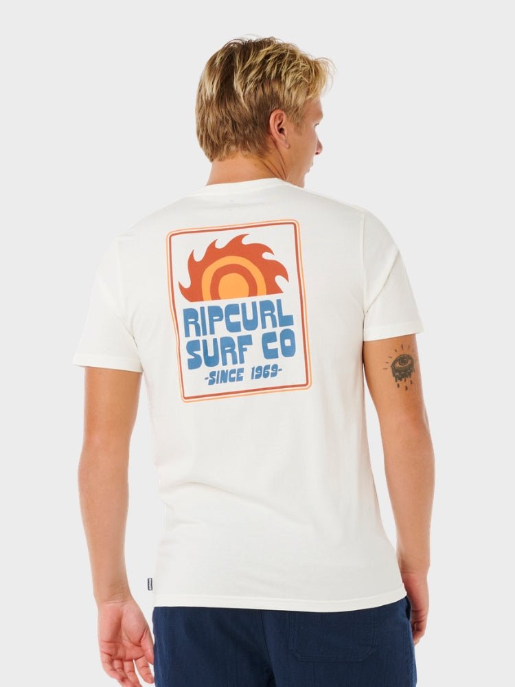 Rip Curl Pacific Rinse Sunrise T shirt - Herre - Bone