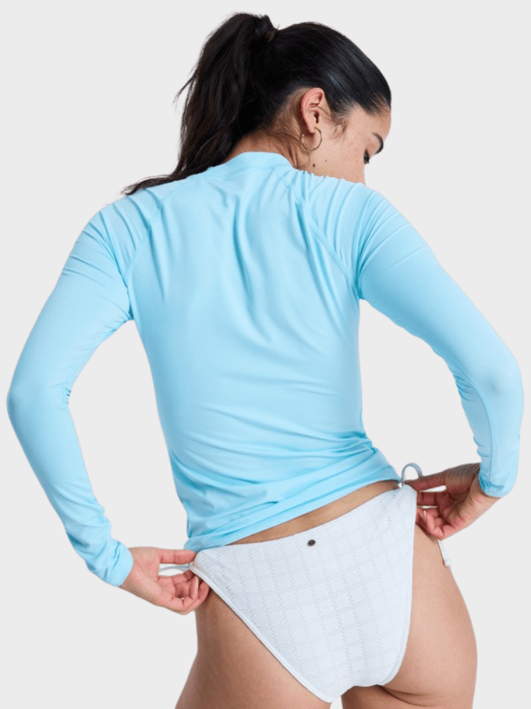 Whole Hearted Langærmet UV trøje - Dame - Tanager Turquoise - Gumpel & Co